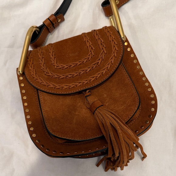 Chloe Tan Leather Crossbody Bag HUDSON MINI - Picture 3 of 11